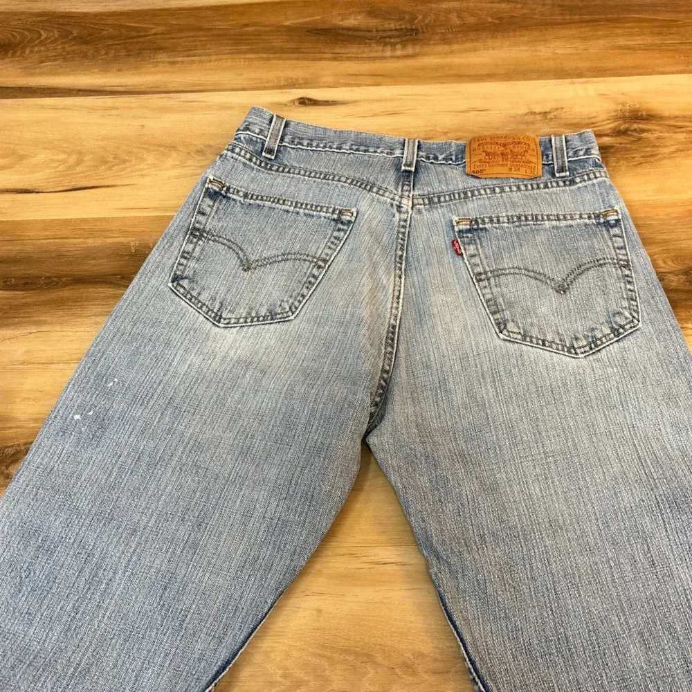 Vintage Levi's 505 Jeans Mens 34x32 Straight Light Washed Out Distressed Y2K USA